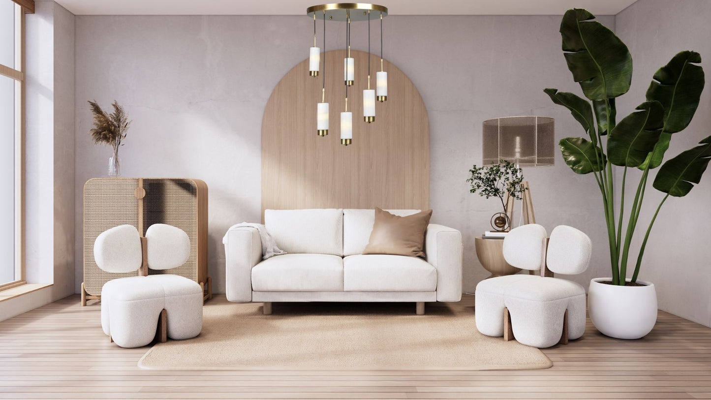 Silmora Mermer Gold Detaylı Avize