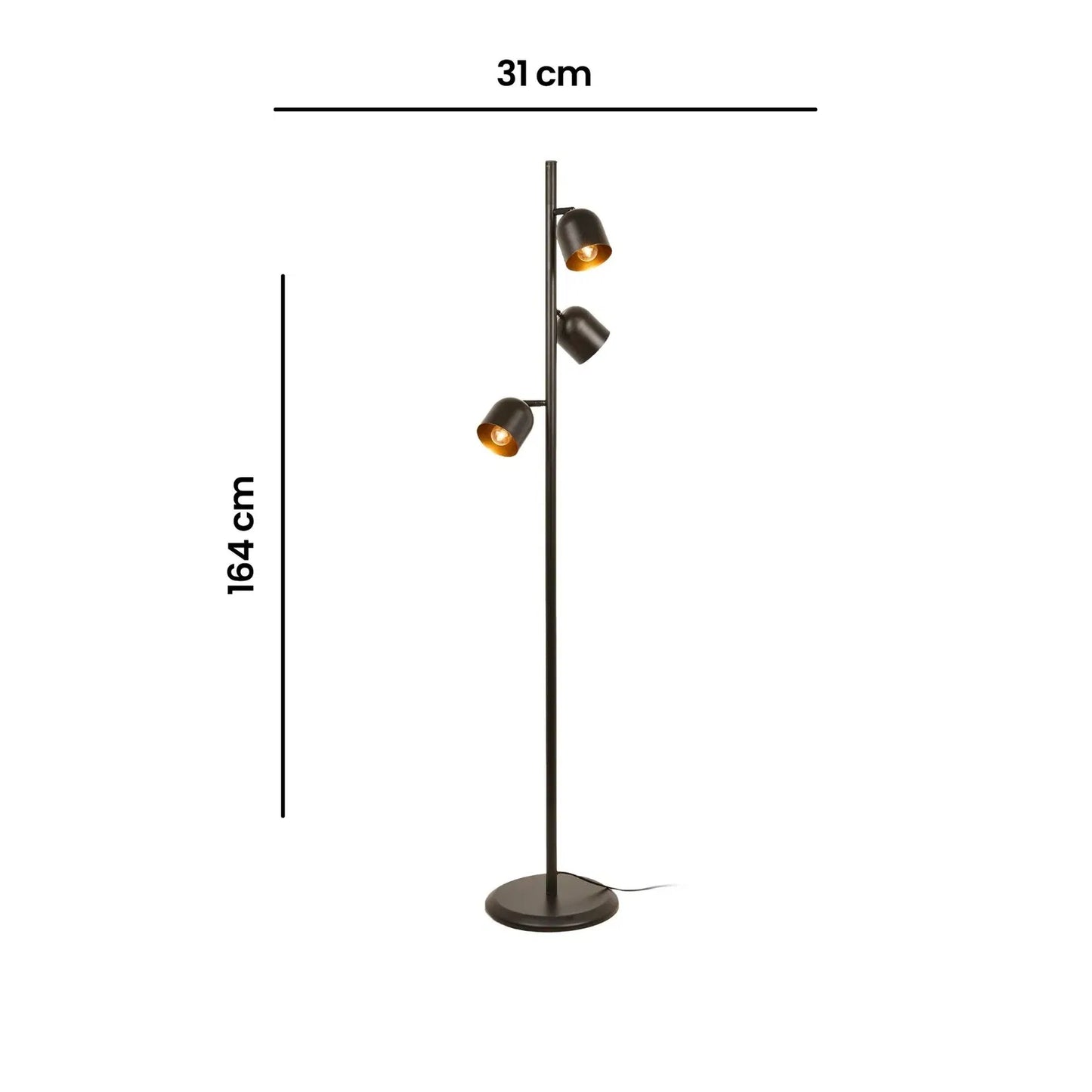 Horion 3 Başlıklı Metal Lambader