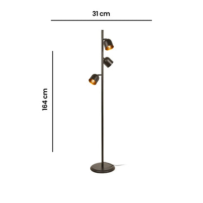 Horion 3 Başlıklı Metal Lambader