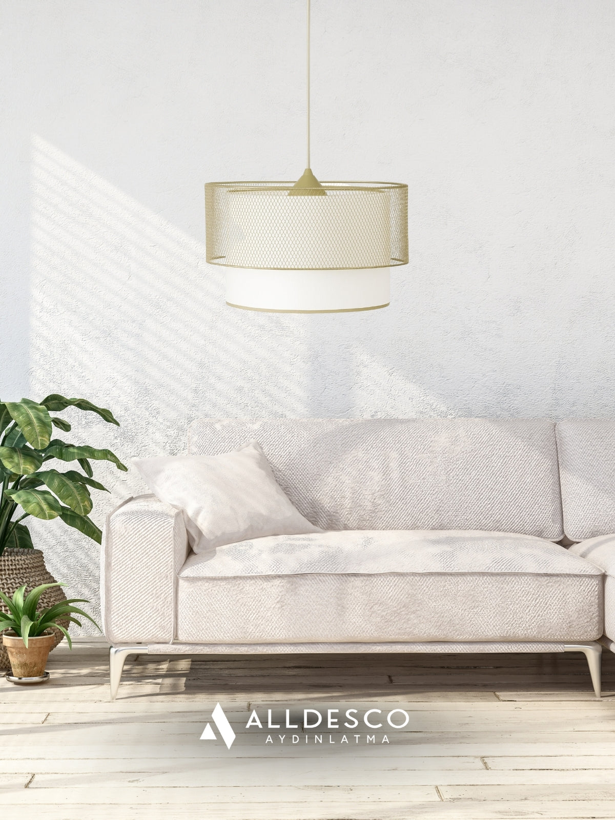 Lunette Tel Örgü Sarkıt Lamba – Modern & Dekoratif Tavan Avizesi (Gold ve Siyah Renk Seçenekli)