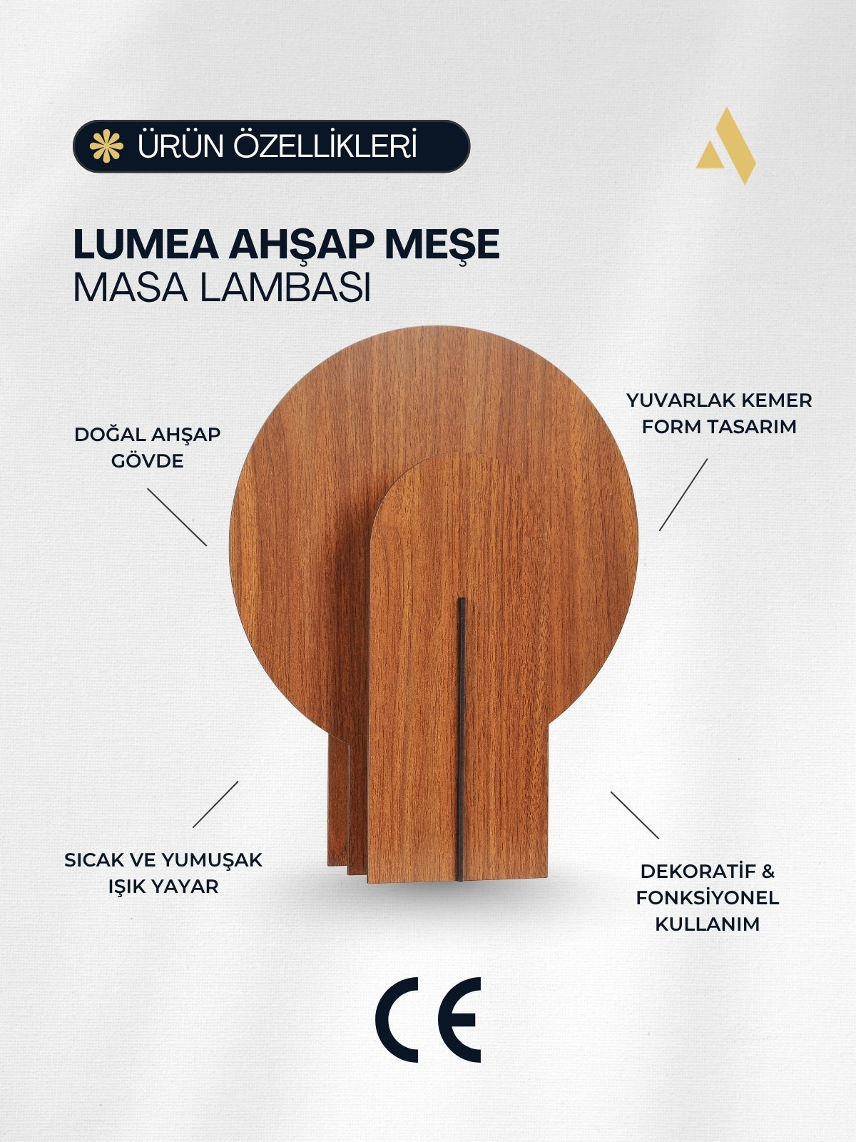 Lumea Masa Lambası – Kitap, Kahve ve Sessiz Işık Köşeleri için Doğal Tasarım Objesi