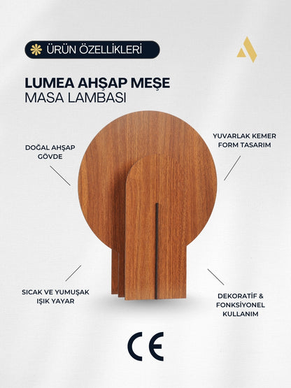 Lumea Masa Lambası – Kitap, Kahve ve Sessiz Işık Köşeleri için Doğal Tasarım Objesi