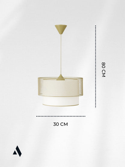 Lunette Tel Örgü Sarkıt Lamba – Modern & Dekoratif Tavan Avizesi (Gold ve Siyah Renk Seçenekli)